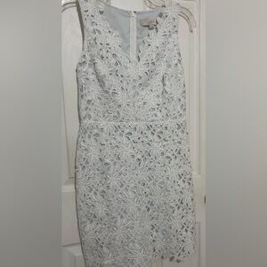 LOFT White Floral Lace Dress